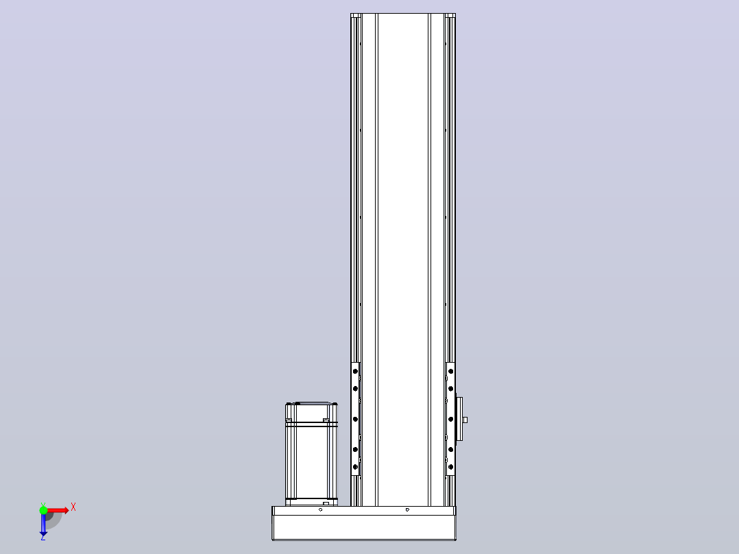 日规模组半封闭丝杆TPA-HNR-120D-1610C-L350-ML-Y-P40-N3俯视图