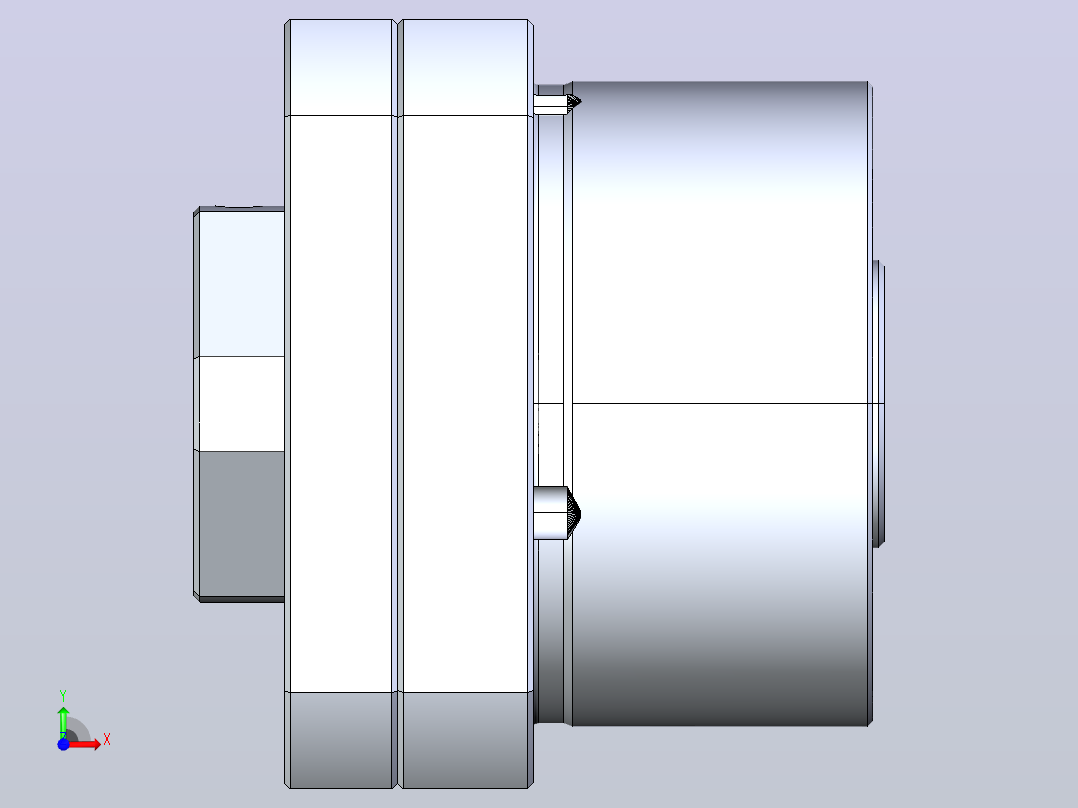 FK20滚珠花健、支撑座、滚珠丝杠、交叉导轨、直线模组.IGS前视图