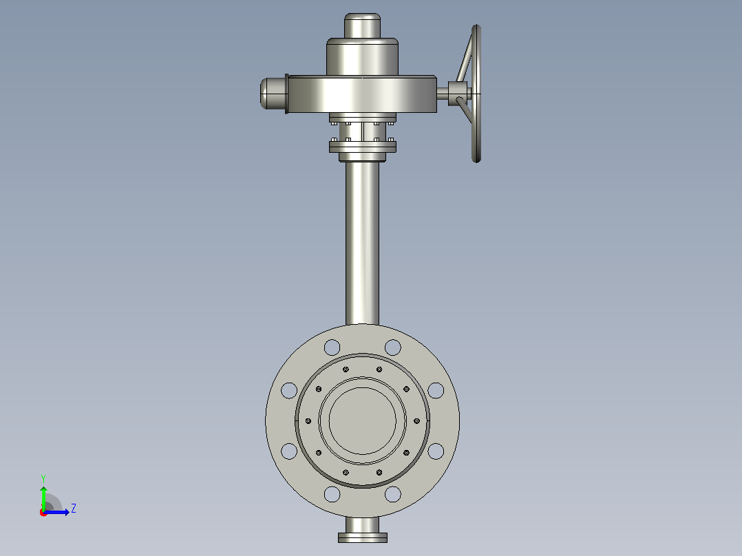 Dt943H(F)-10C.P.R.V-B[DN100]阀，截止阀，风阀，蝶阀左视图