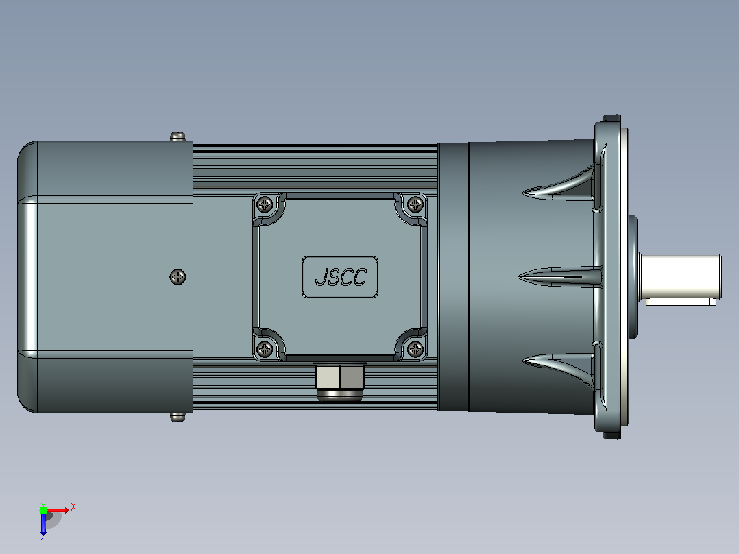 JSCC变频减速电机 f250v02-L俯视图