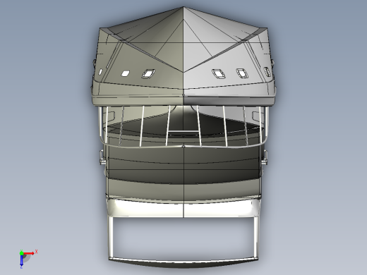 私人豪华游艇3D模型俯视缩略图