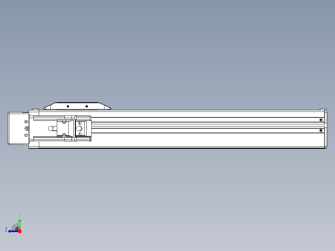 滚珠丝杠直线轴带导轨全封闭TPA-HCR-65S-1610C-L300-MR-C-P10-N3右视图