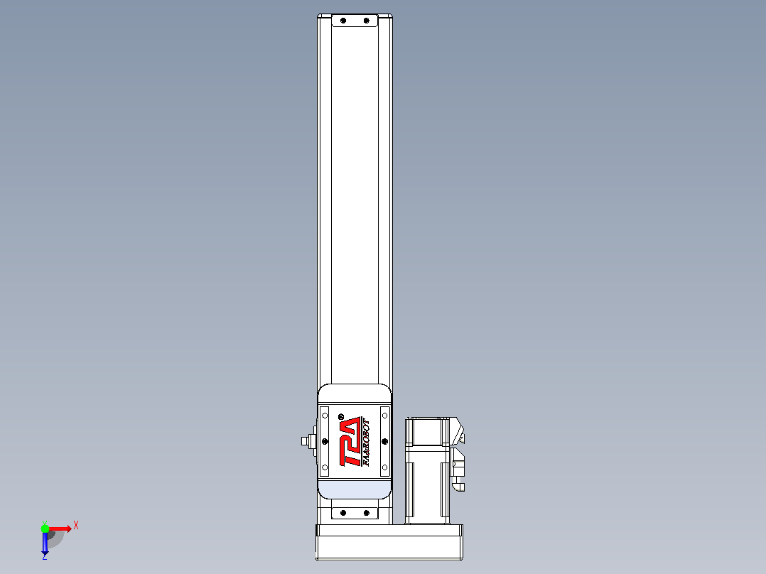 滚珠丝杠直线轴带导轨全封闭TPA-HCR-65S-1610C-L300-MR-C-P10-N3俯视图