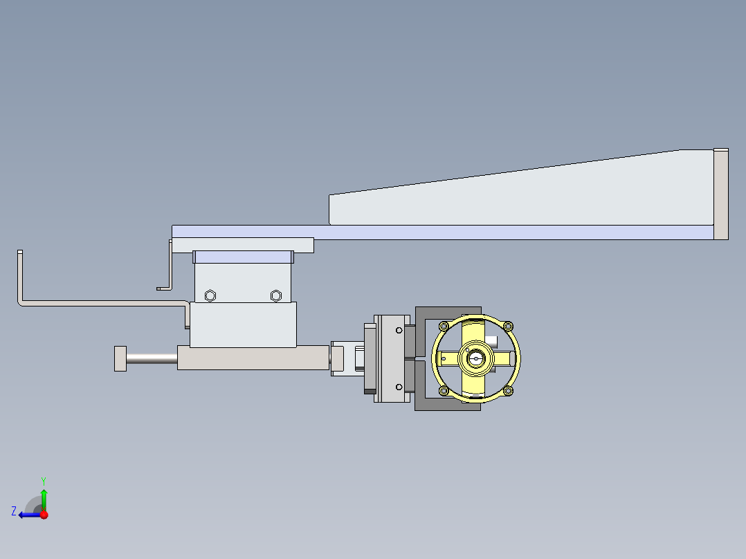无杆气缸手指气缸取料移载机械手sw13可编辑右视图