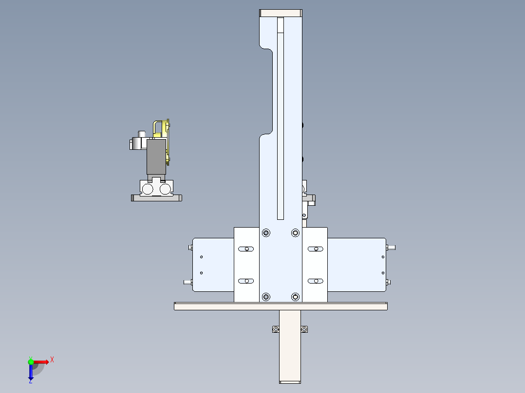 无杆气缸手指气缸取料移载机械手sw13可编辑俯视图
