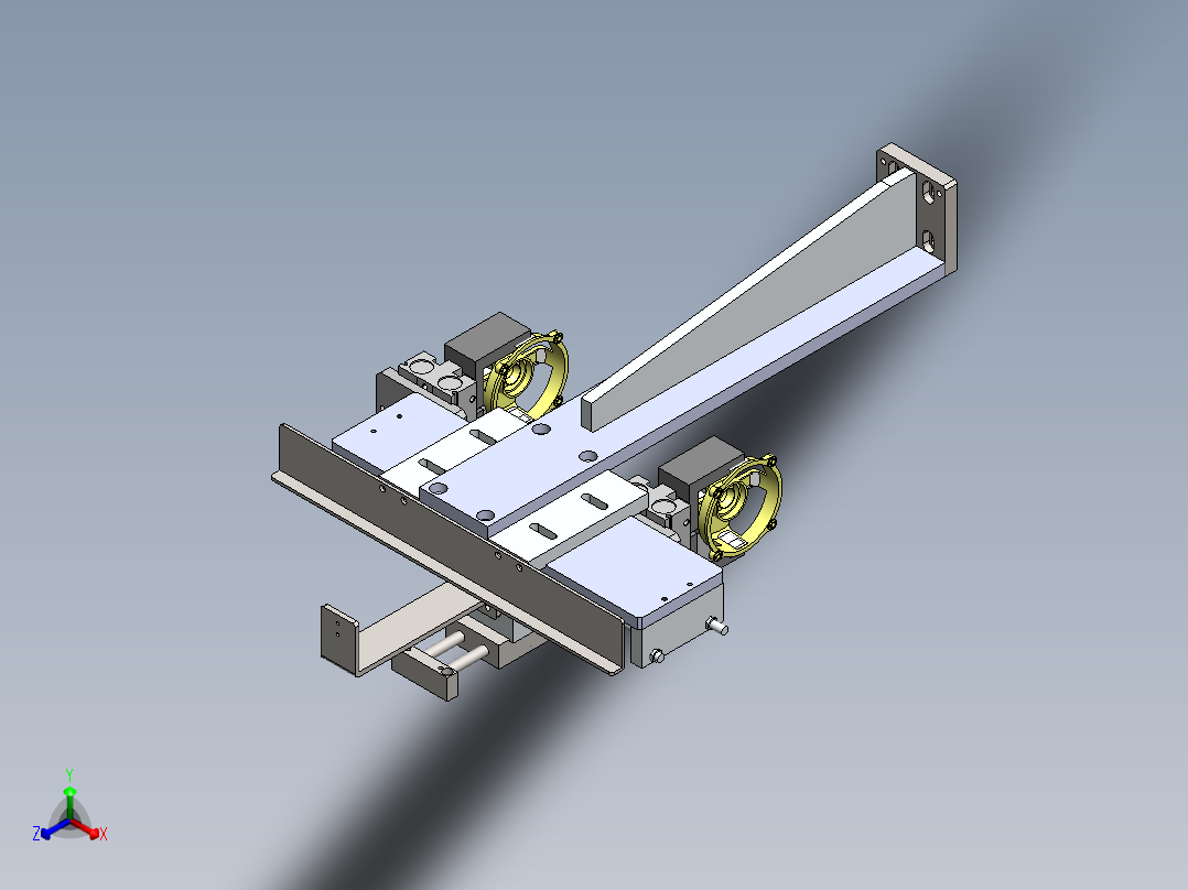 无杆气缸手指气缸取料移载机械手sw13可编辑正等轴测图