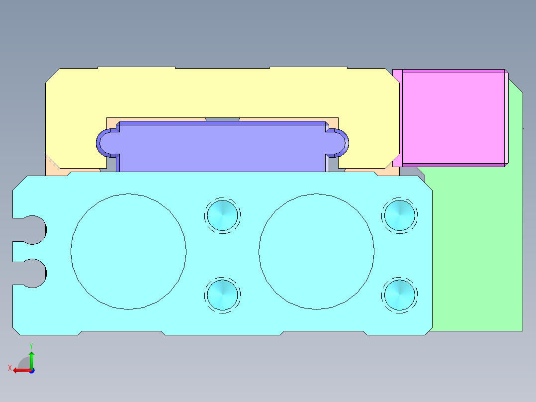 治具常用标准件3D图后视图