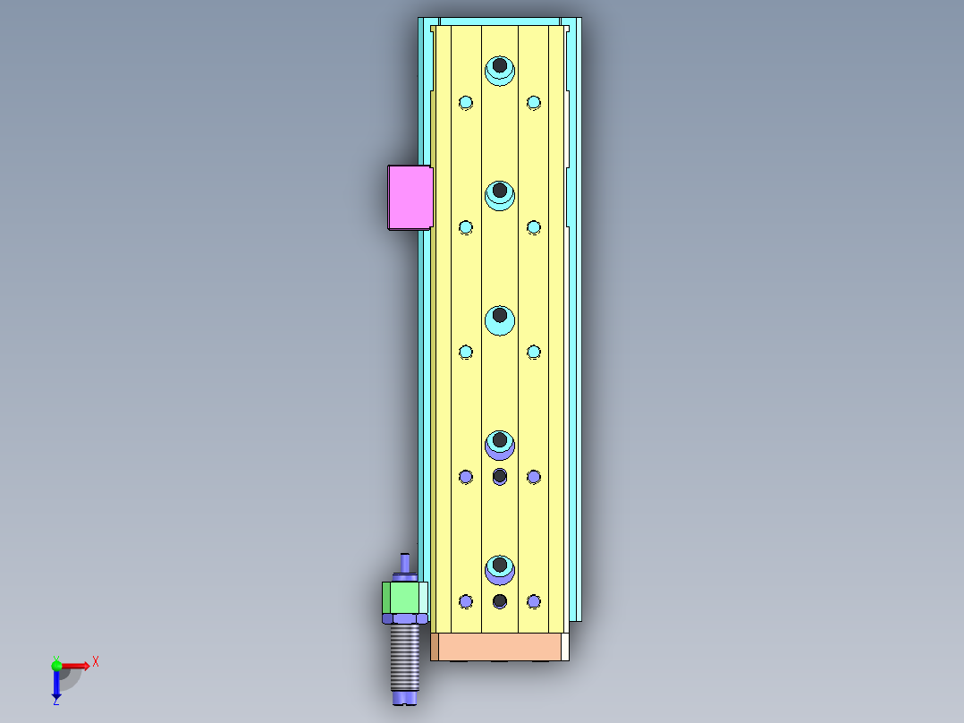 治具常用标准件3D图俯视图