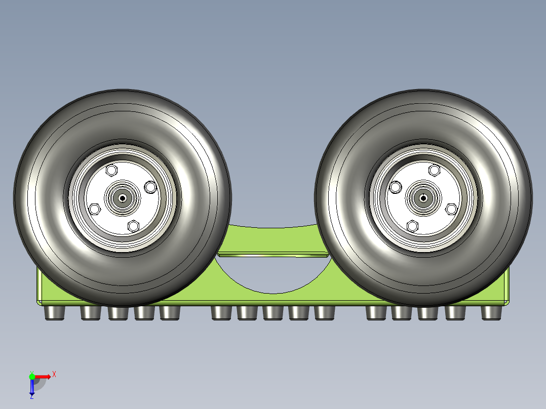 钢琴家具搬运小推车俯视图