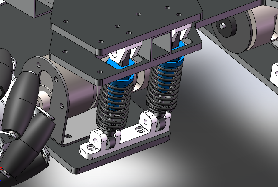 麦克纳姆轮独立悬挂底盘含cad图sw2018可编辑