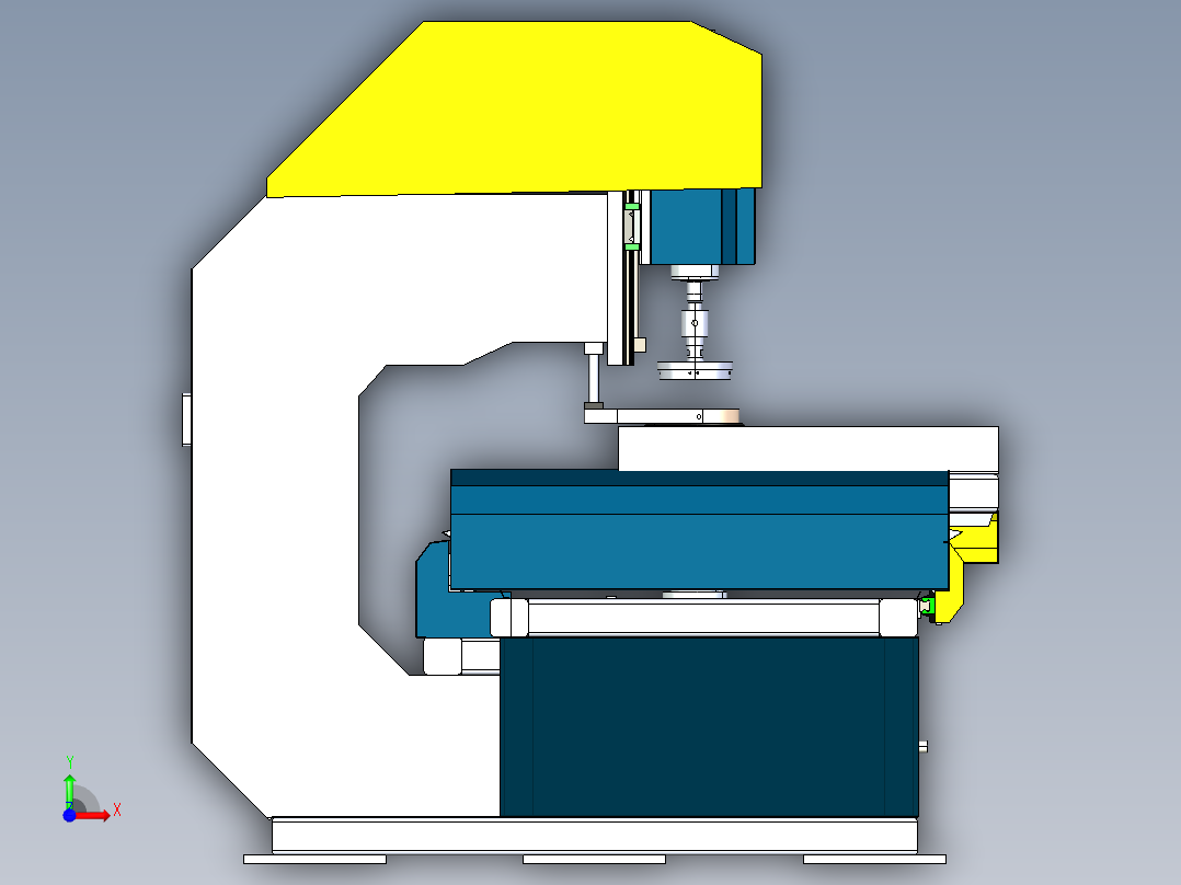 CNC数控分纸机3D数模图纸 STEP格式前视图
