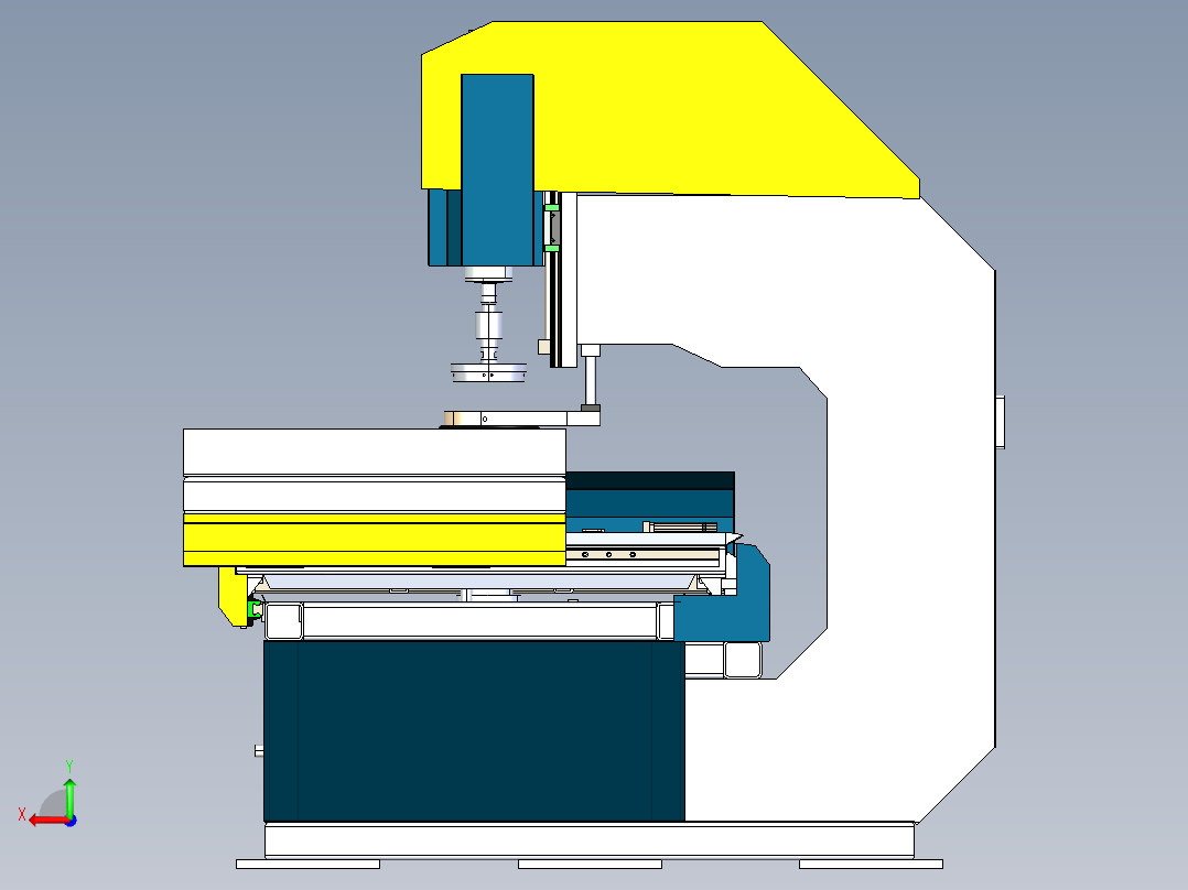 CNC数控分纸机3D数模图纸 STEP格式后视图