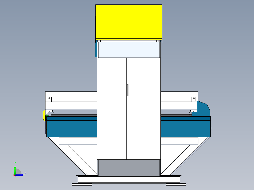 CNC数控分纸机3D数模图纸 STEP格式左视图
