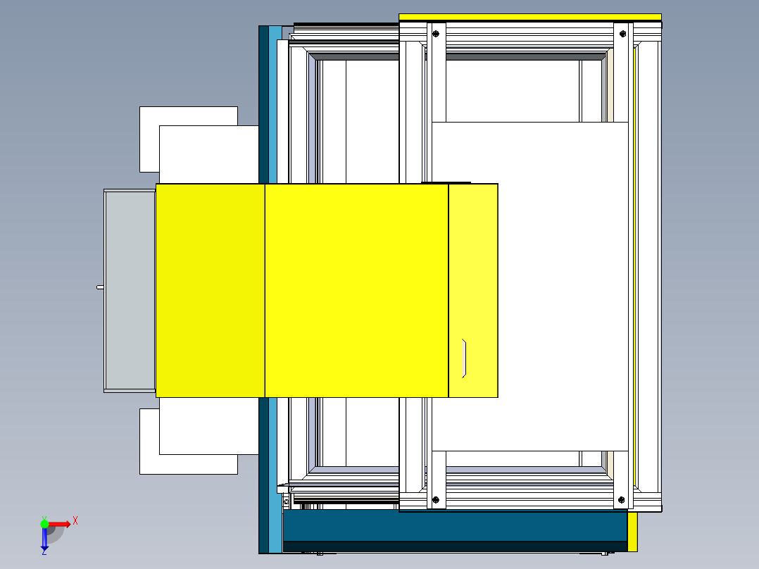 CNC数控分纸机3D数模图纸 STEP格式俯视图
