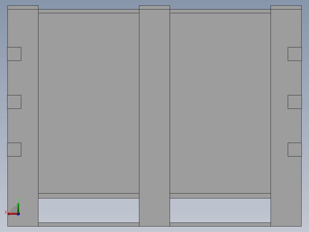 包装木箱后视图