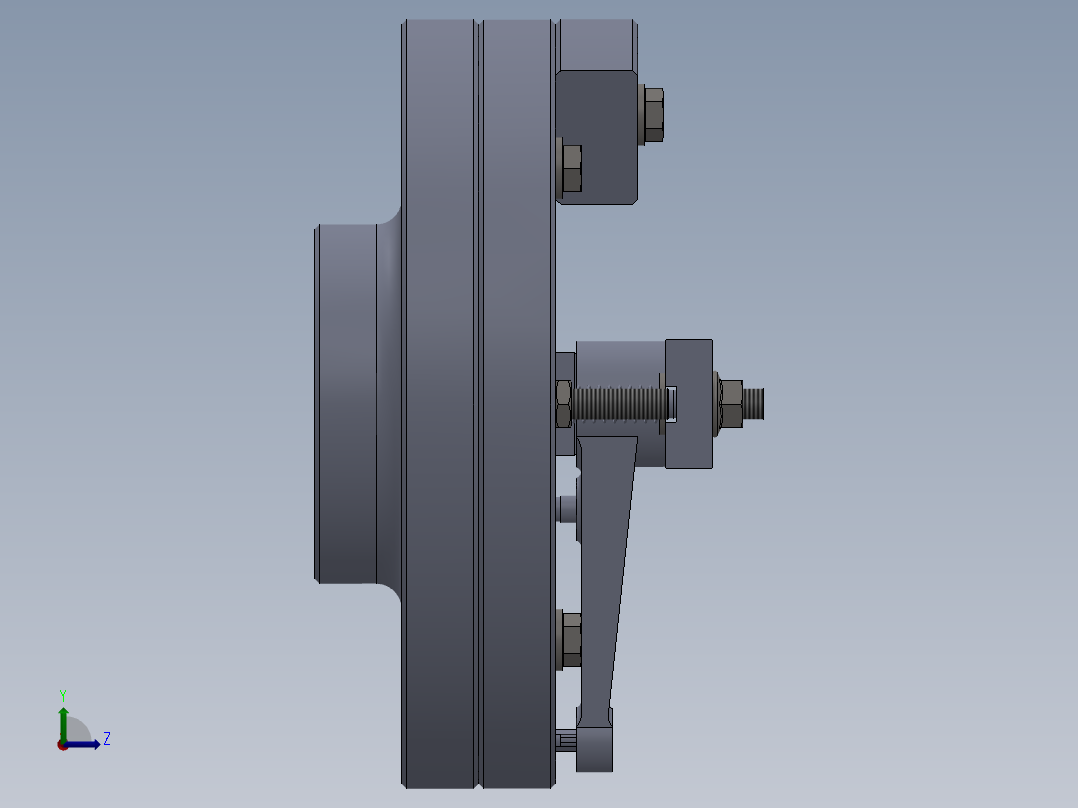 扭杆摇臂左视图