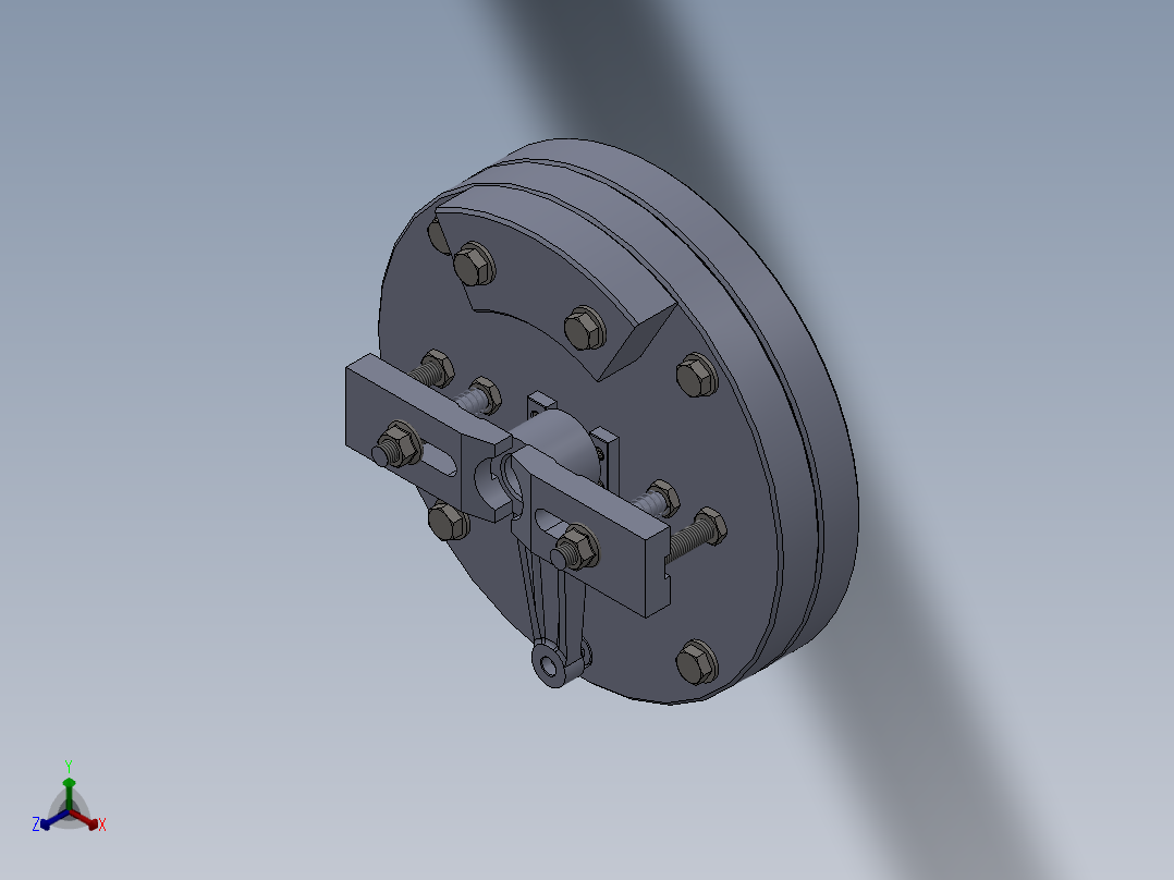 扭杆摇臂正等轴测图