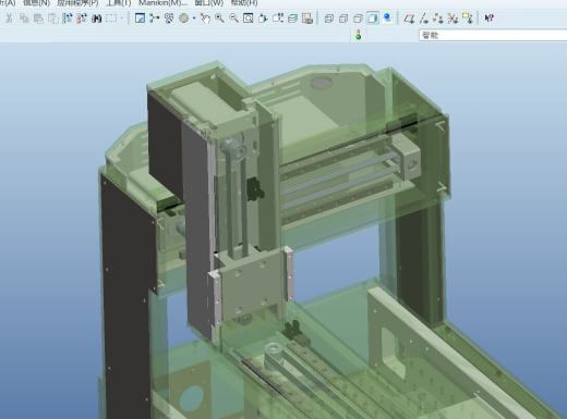 小型三轴同步带坐标工作台proe三维3d图移栽三轴工作平台+cad图纸缩略图