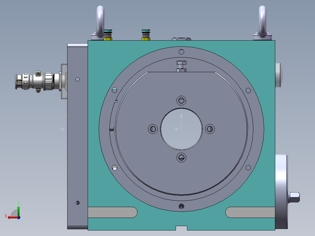 数控分度头3D图纸后视图
