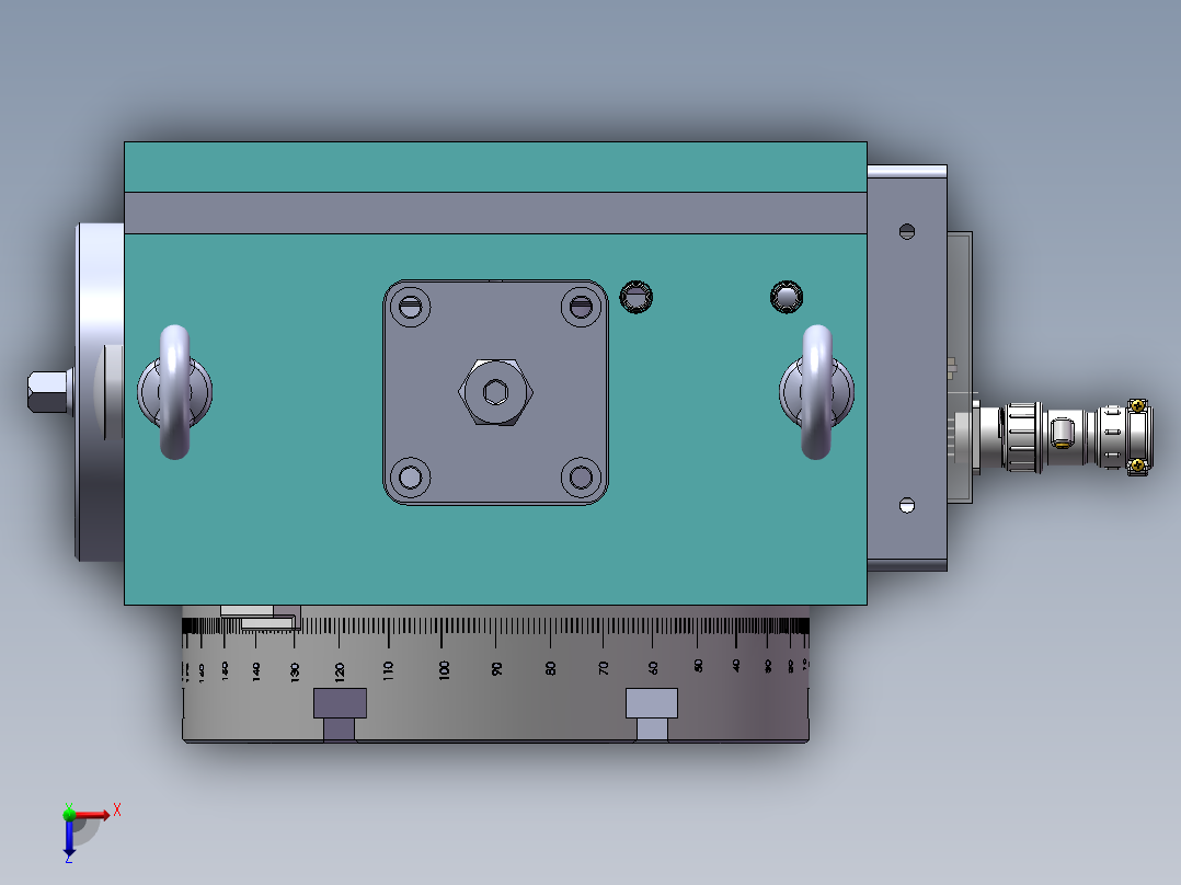 数控分度头3D图纸俯视图