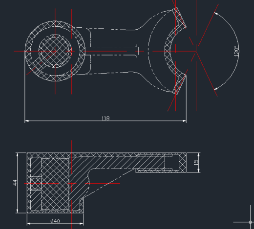 叉杆零件设计缩略图