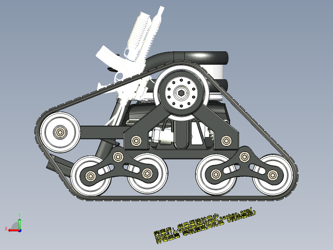 B7_全地形履带驱动单座越野轮椅后视图