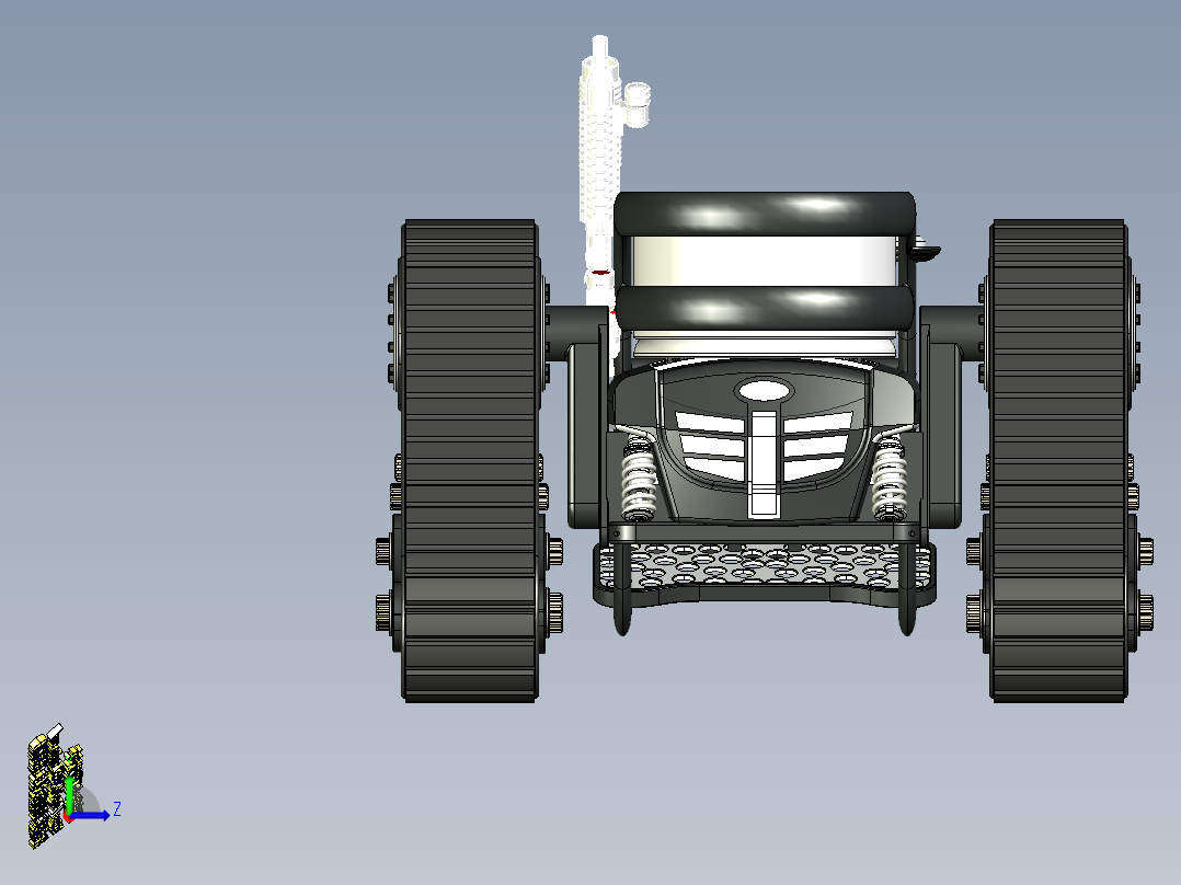 B7_全地形履带驱动单座越野轮椅左视图