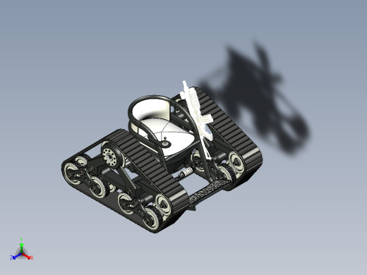 B7_全地形履带驱动单座越野轮椅正等轴测缩略图