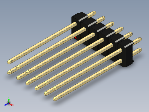 彩色公头100mil（2.54mm）系列-DS1021_black_2x06p_100mil_Type19_rev1.0