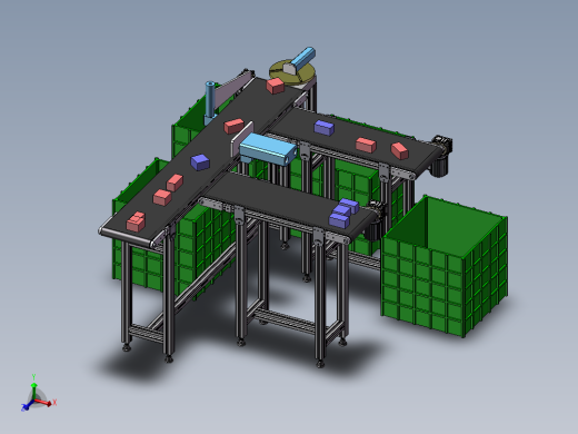 自动化输送系统3D模型_