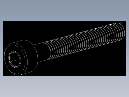 M3 x 0.5mm Thread 22mm LONG SOCKET HEAD CAP SCREW.DWG