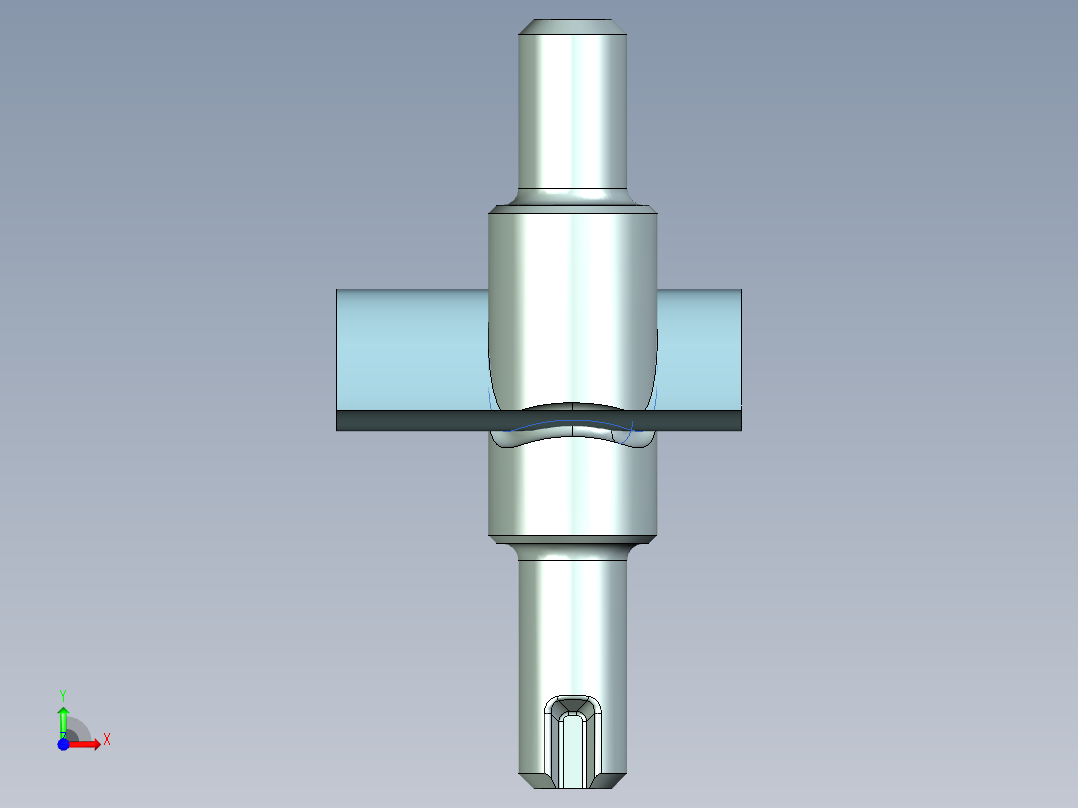 桶形凸轮从动件前视图