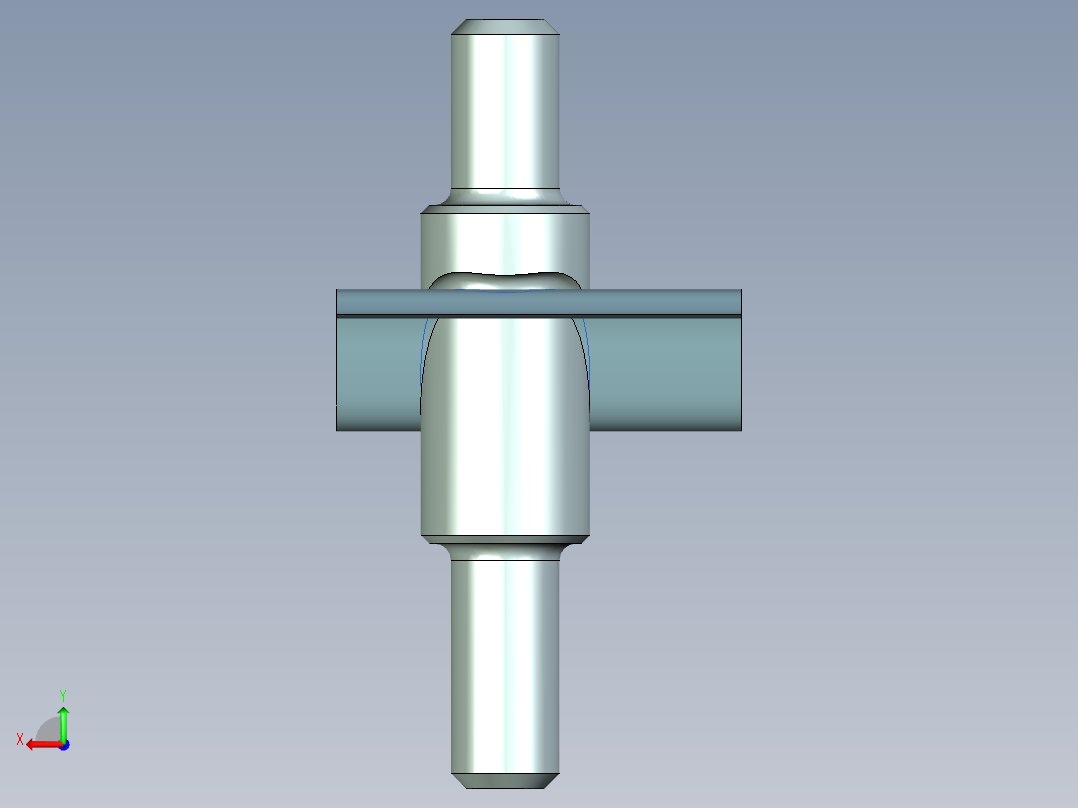 桶形凸轮从动件后视图
