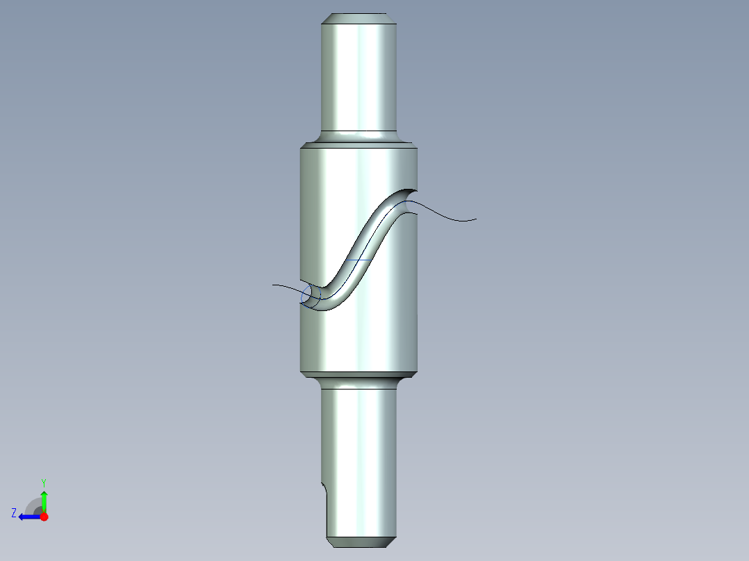 桶形凸轮从动件右视图