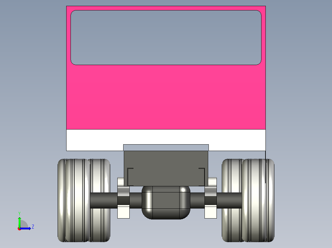 简易卡车底盘左视图