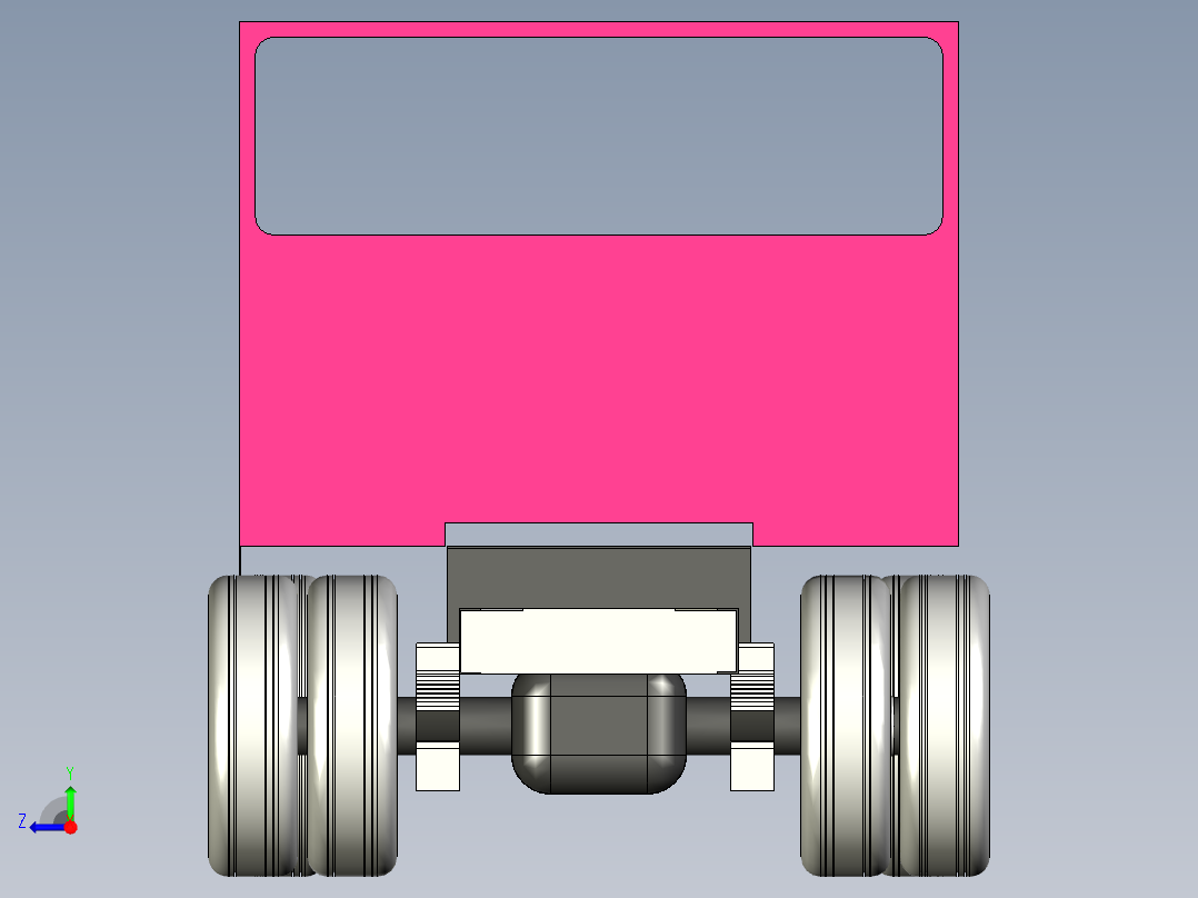 简易卡车底盘右视图