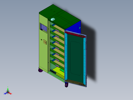带滑道拉伸抽屉网络机柜