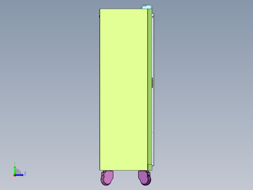 带滑道拉伸抽屉网络机柜左视缩略图