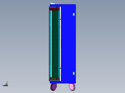 带滑道拉伸抽屉网络机柜右视缩略图