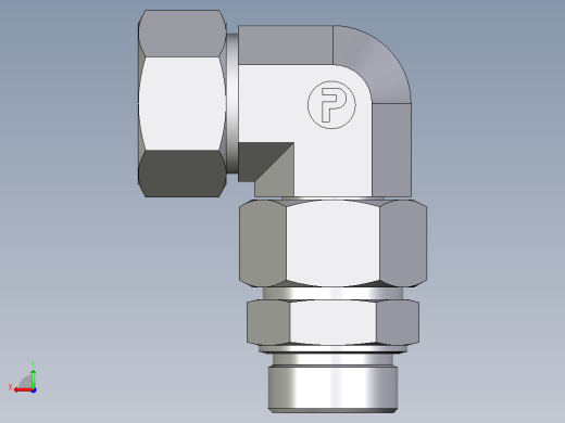 卡套式工业通用硬管接头EO_Assembled_adjustable_standpipe_elbow_EVW38SM71后视缩略图
