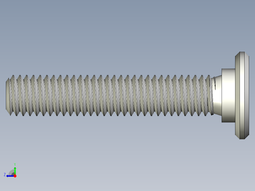 超薄型内六角螺钉-Ultra Low Profile Socket Head Screws 10-32 Thread Size in Long.x_t右视图