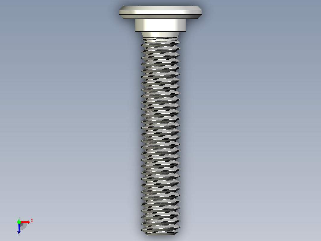 超薄型内六角螺钉-Ultra Low Profile Socket Head Screws 10-32 Thread Size in Long.x_t俯视图