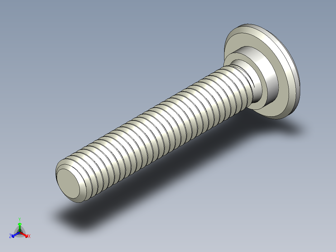 超薄型内六角螺钉-Ultra Low Profile Socket Head Screws 10-32 Thread Size in Long.x_t正等轴测图