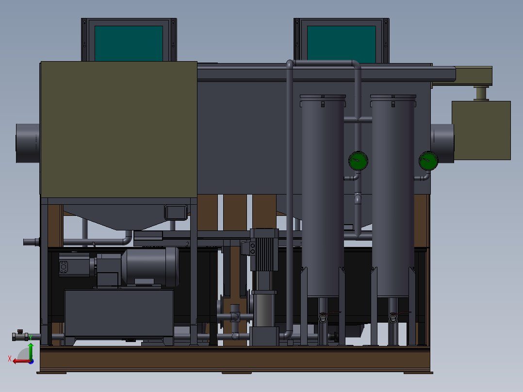 重型纺纱排水机后视图