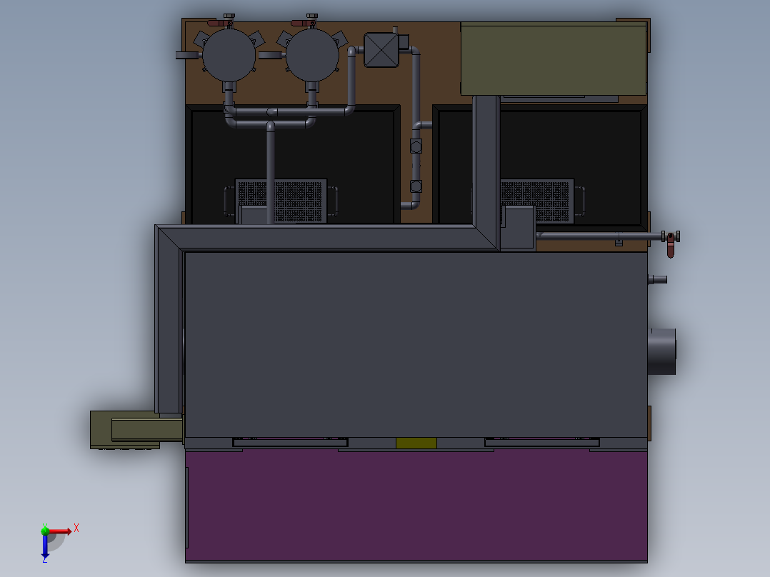 重型纺纱排水机俯视图