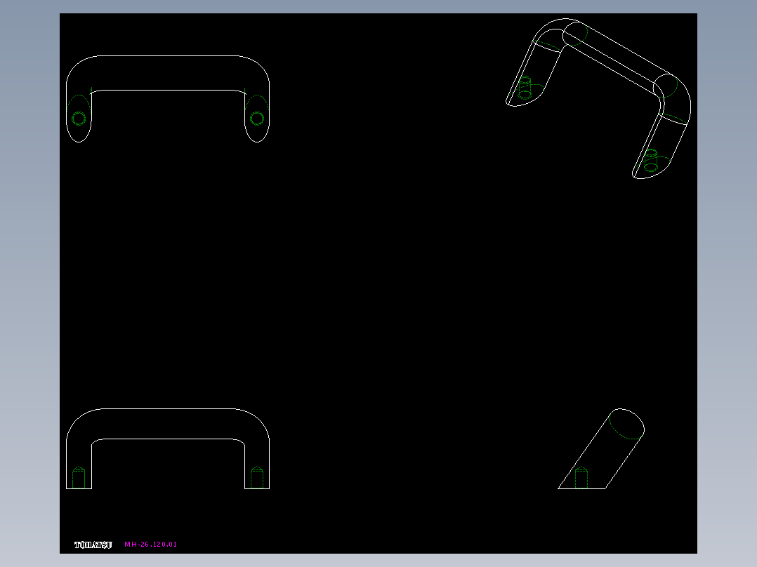取手(鋁合金)MH-2D多系列多零件图纸模型