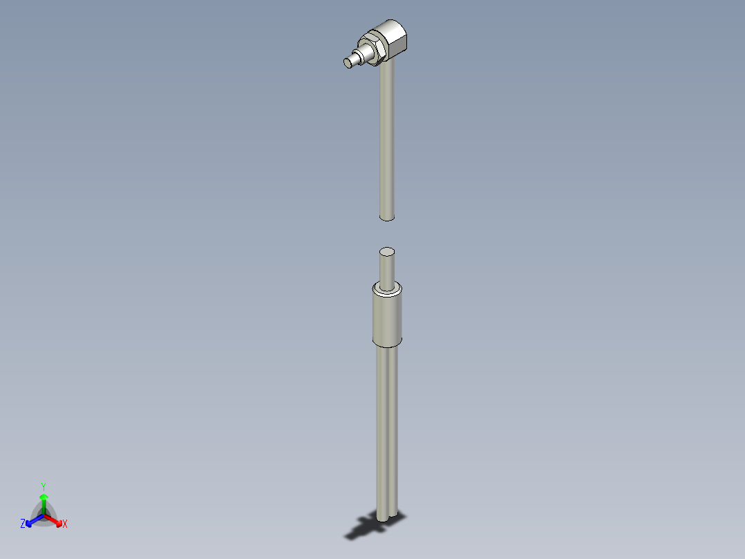 耐高温玻璃光纤_漫反射型FR-GWY420_3D正等轴测图