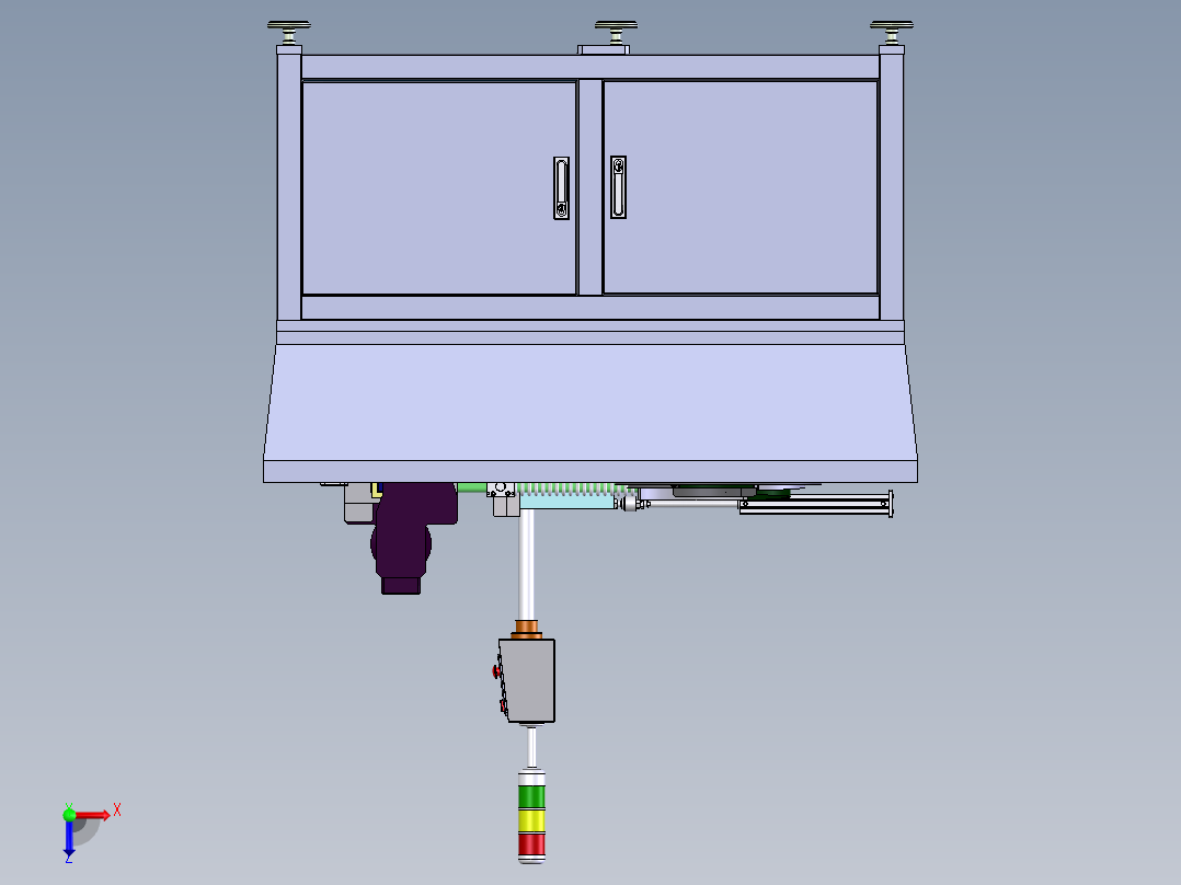 探针检测 建模1俯视图