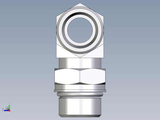 卡套式工业通用硬管接头EO_Adjustable_locknut_branch_tee_TEE20SMOROMDCF右视缩略图