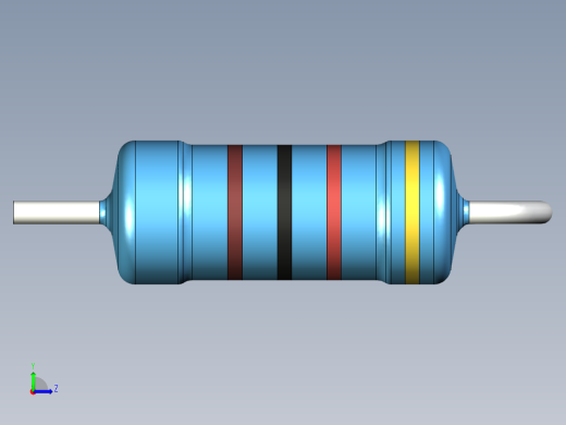 无源元件封装-RES-1W-V-MF左视缩略图